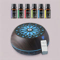 550Ml Smart Diffuser with 6 Oils App Remote, Custom Timer & RGB Lighting for Modern Home Decor Air Purifier Essential Oil Aroma Diffuser D Is Ff User Aroma Diffuser Humidifier Aromatherapy Oil Wood Grain Design round Household