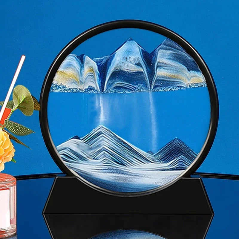 3D Moving Sand Glass Art