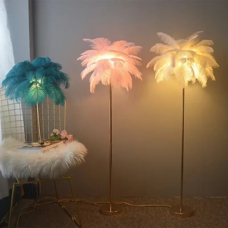 Nordic Creative Feather Floor Lamp