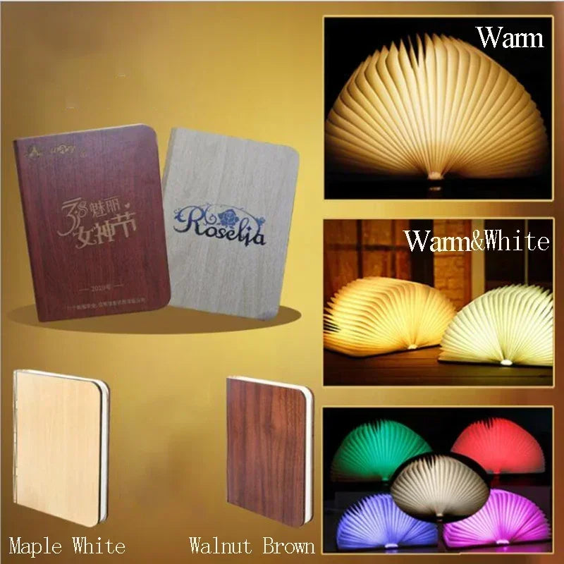 3D Folding Book LED Night Light