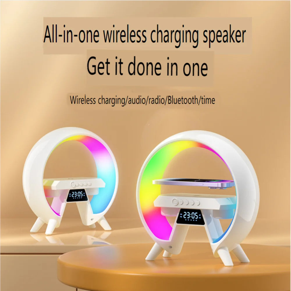 LED Alarm Clock Speaker Charger