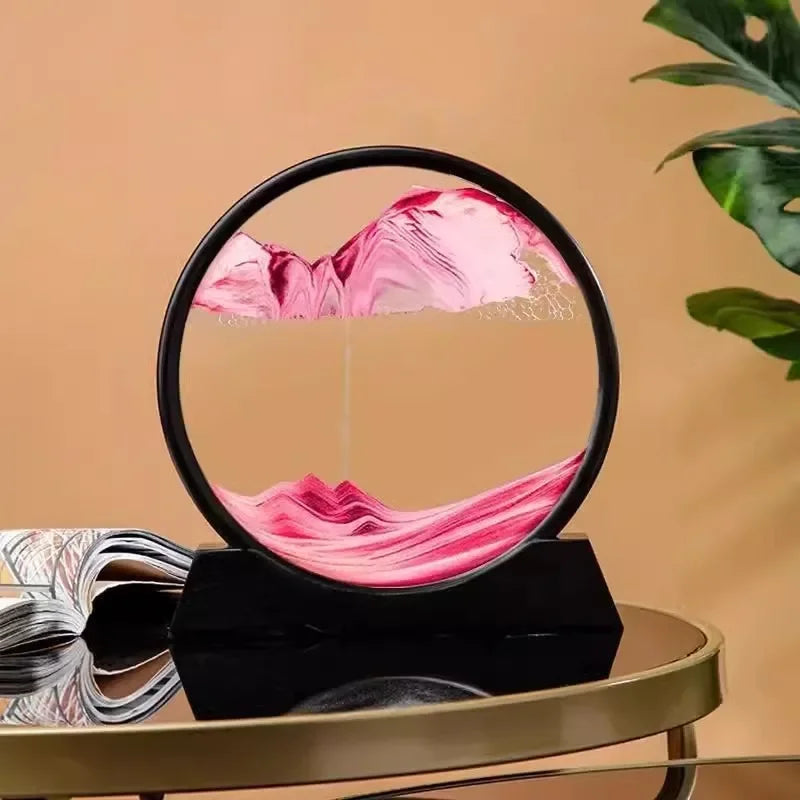 3D Moving Sand Glass Art