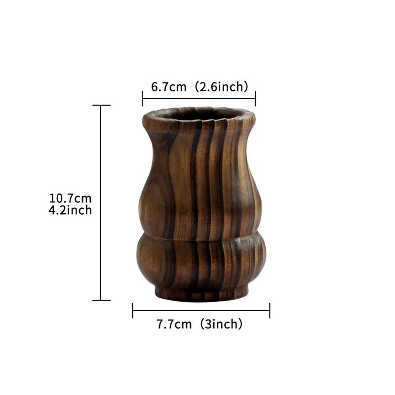 Retro Wooden Vase