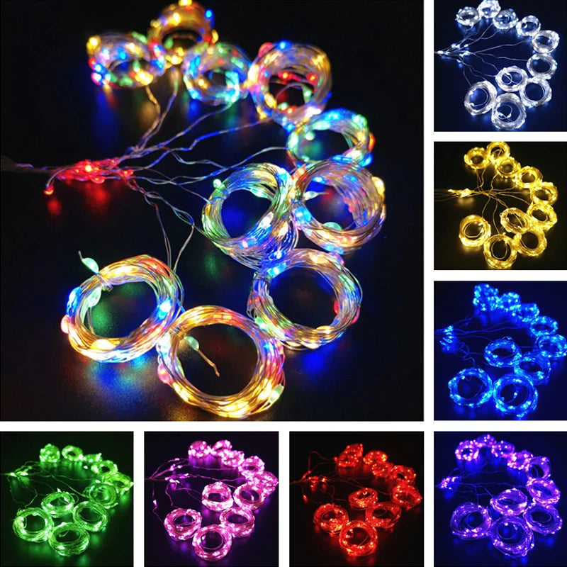 USB Plug Curtain LED String Lights