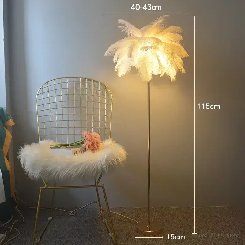 Nordic Creative Feather Floor Lamp