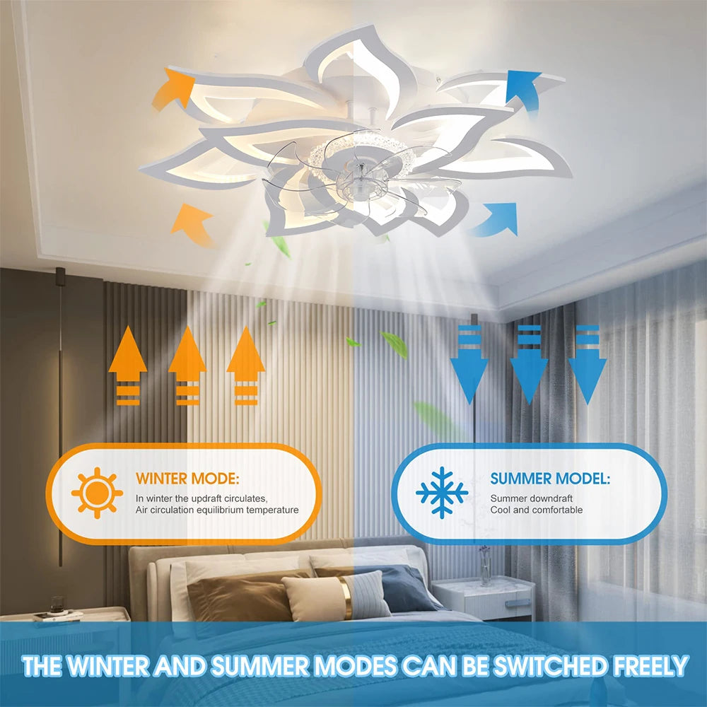 Flower Shaped LED Ceiling Fan