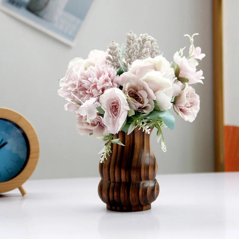 Retro Wooden Vase