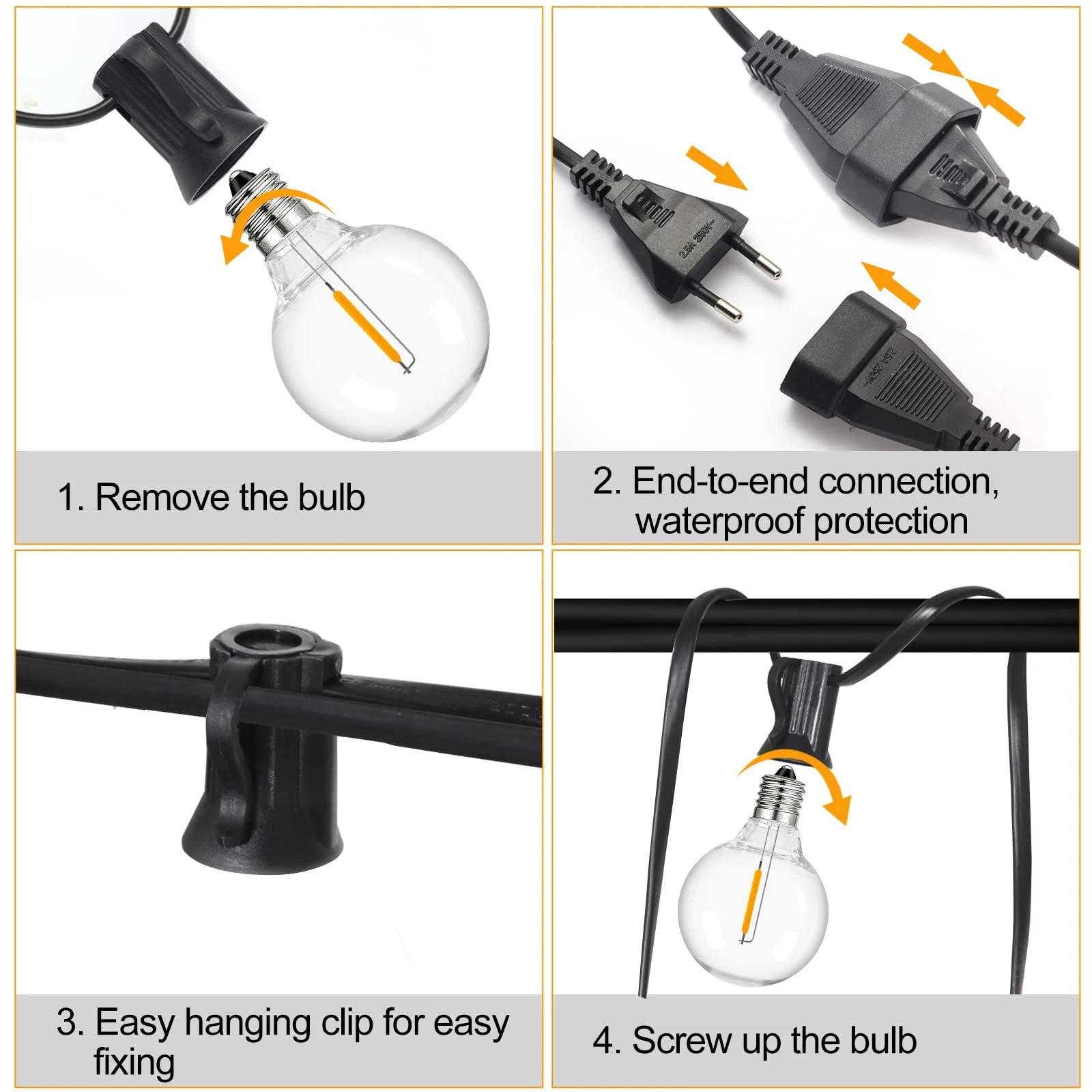 G40 Outdoor Garland String Lights