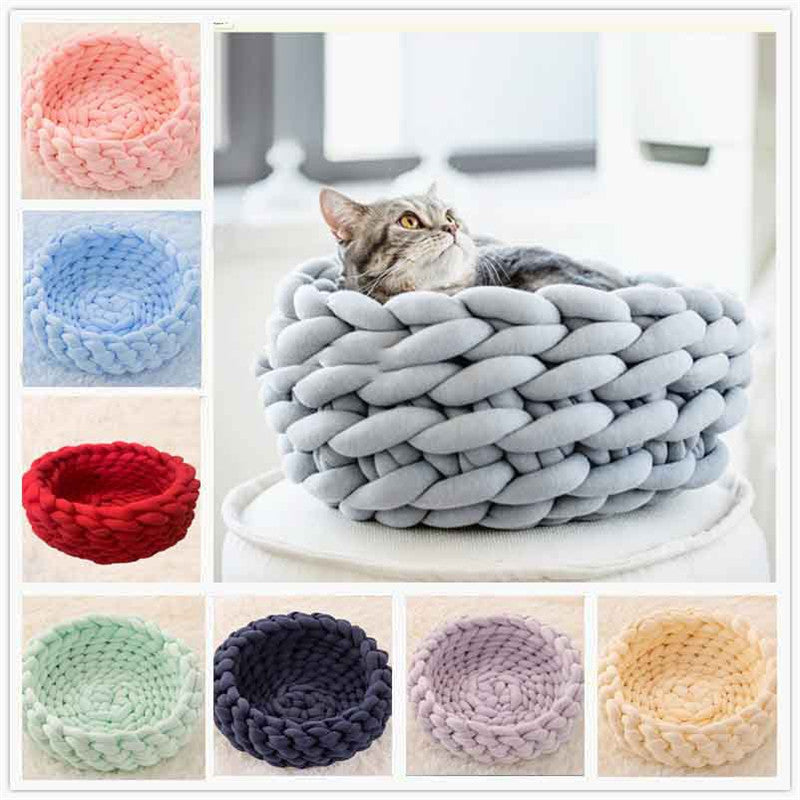 Handmade Knit Pet Bed