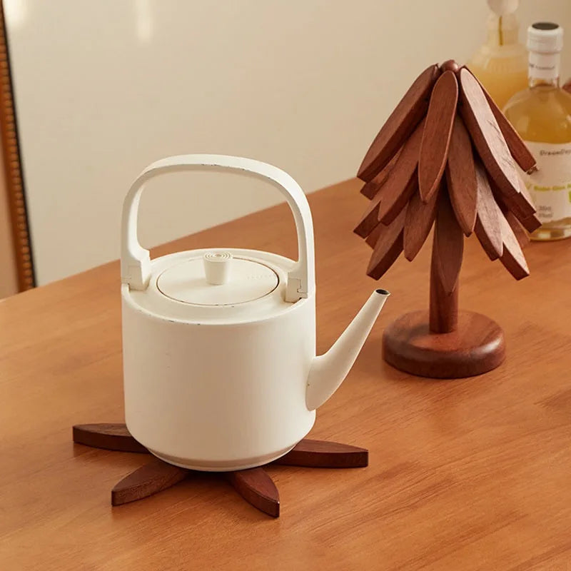 Tree Shape Wooden Trivet Set