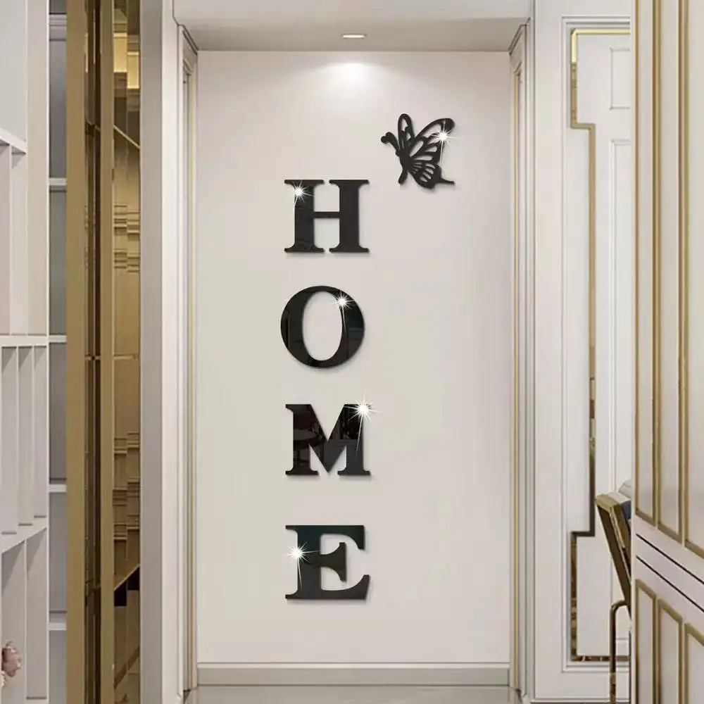 Home Logo 3D Wall Mirror