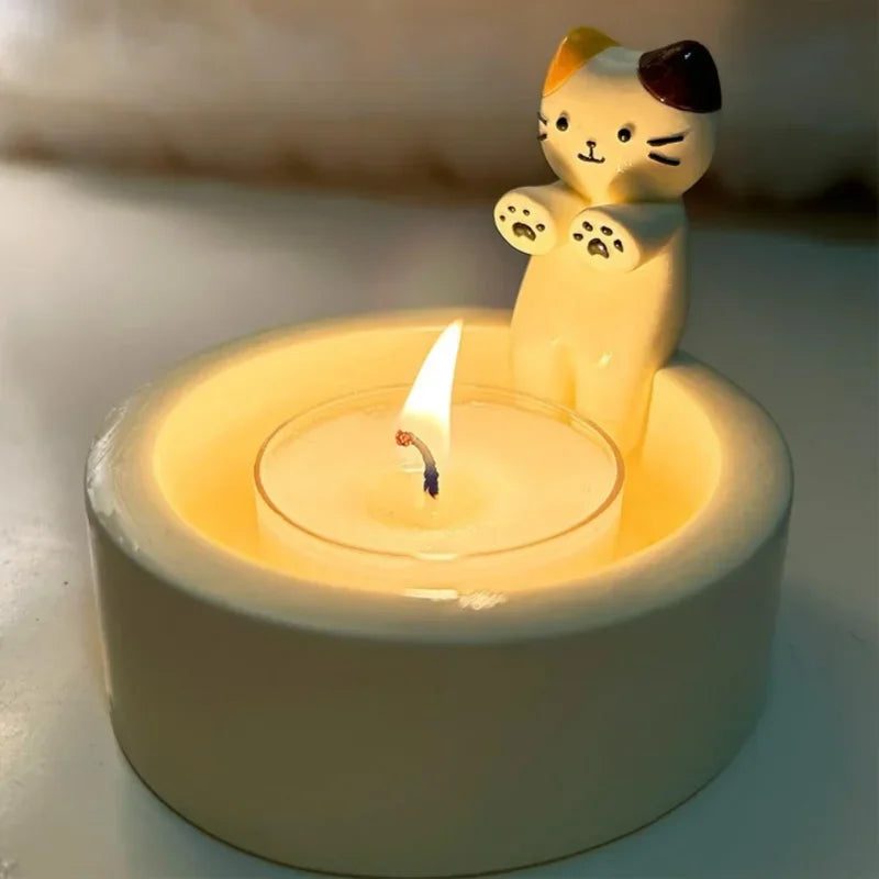 Aromatherapy Kitten Candle Holder