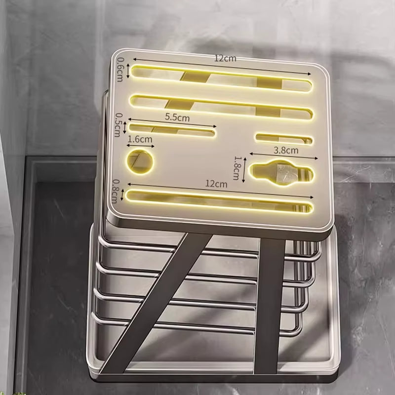 Stainless Steel Knife Holder With Tray