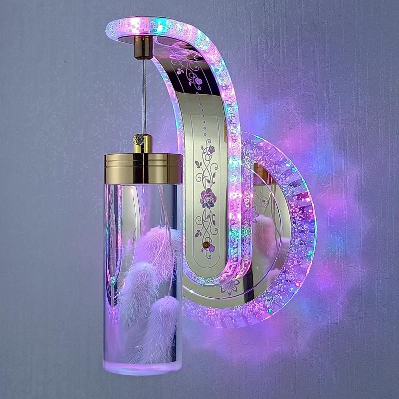 Crystal Amber Mirror Light