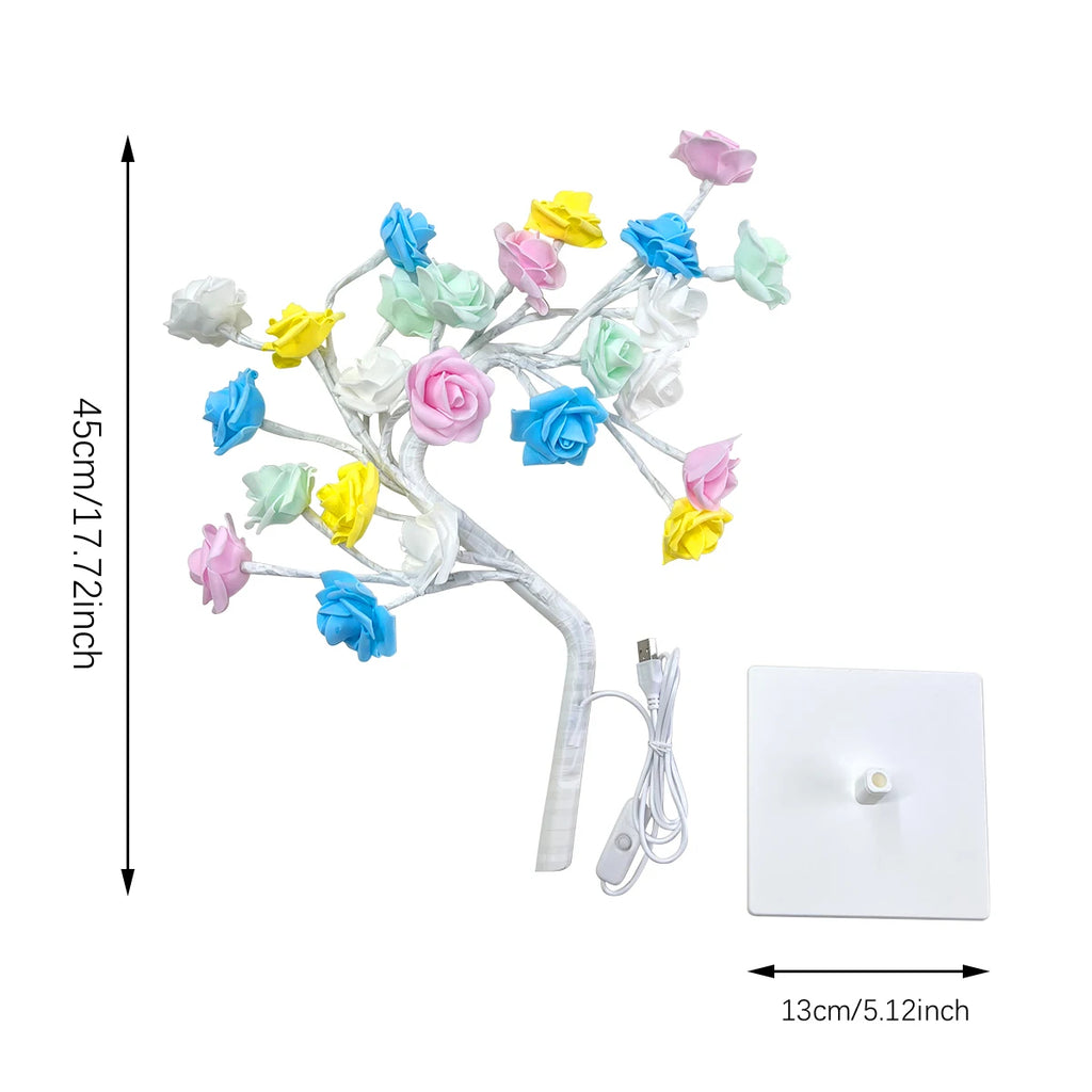 LED Table Lamp Rose Branche Light