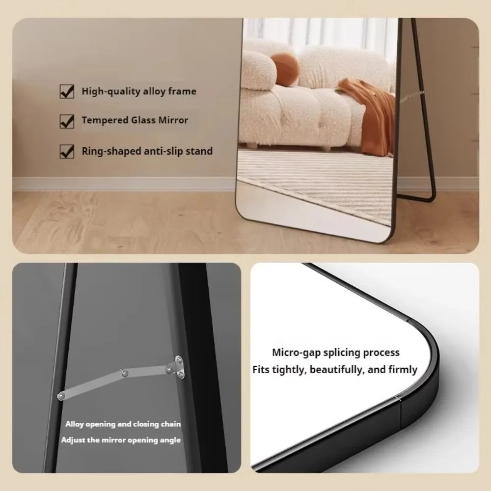Tempered Glass Floor Mirror