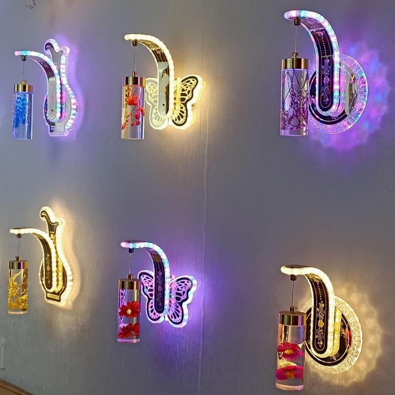 Crystal Amber Mirror Light