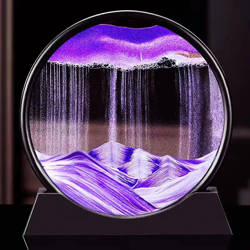 3D Moving Sand Glass Art