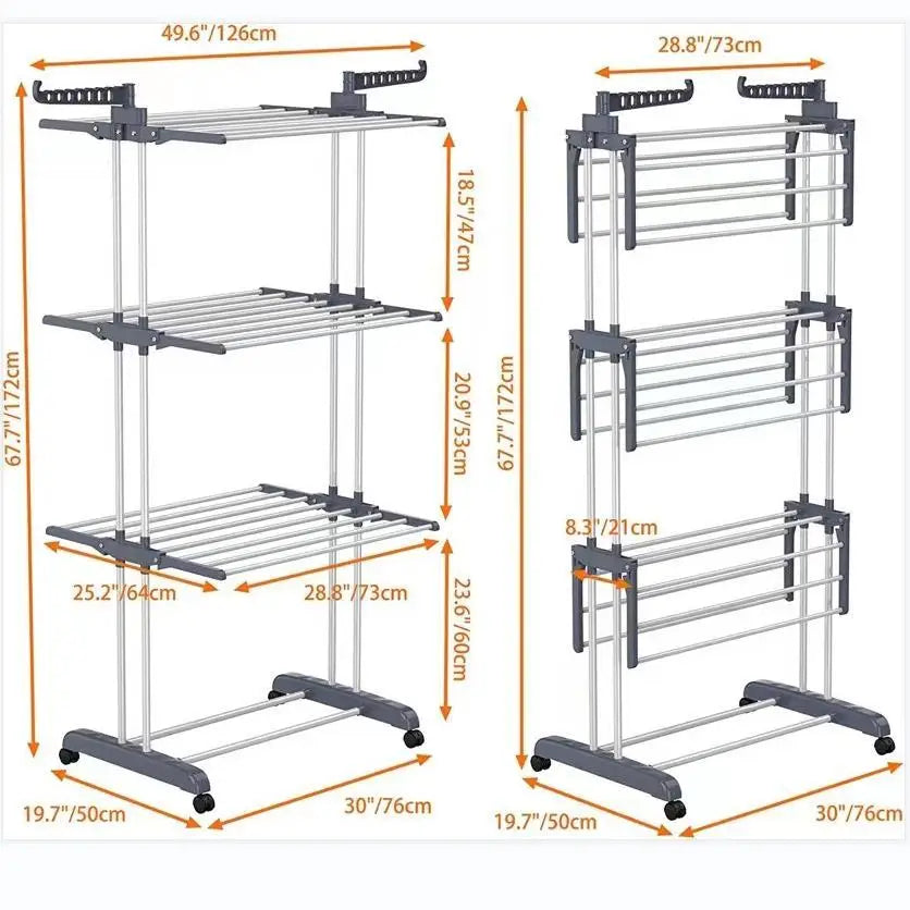 4-Tier Foldable Clothes Rack