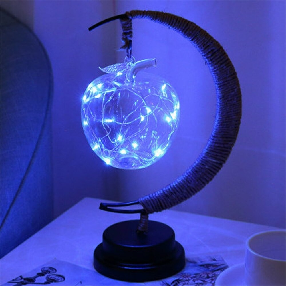 Rattan Moon Lamp