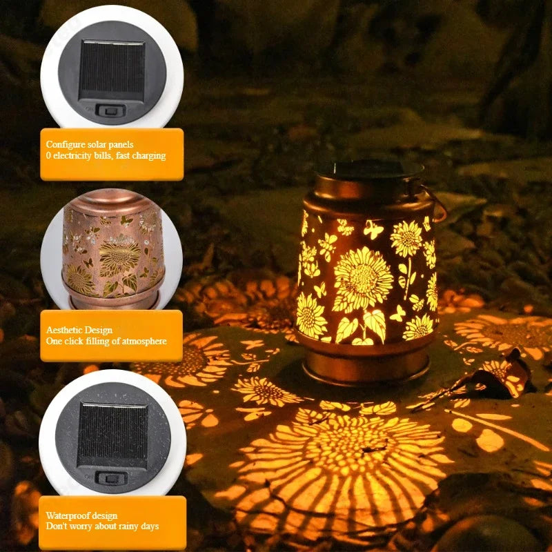 LED Solar Projection Lantern