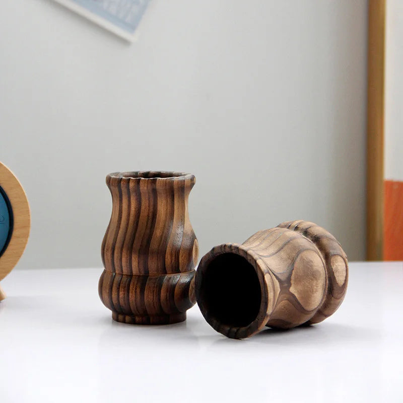 Retro Wooden Vase