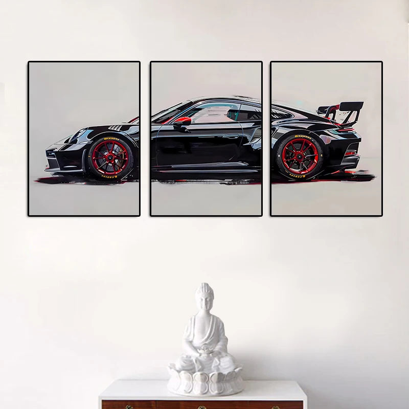3Pcs Porsche GT3RS (992) Posters