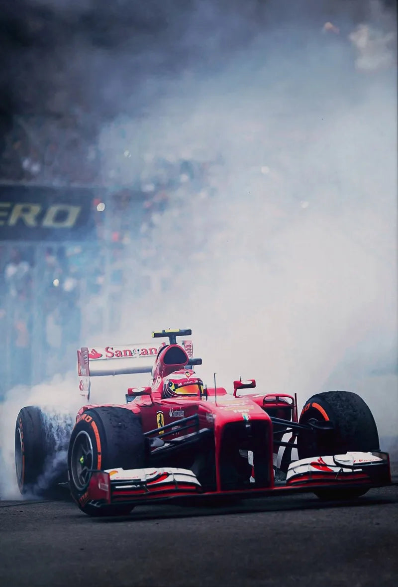 Motorsport Racing Track & Race Cars Poster