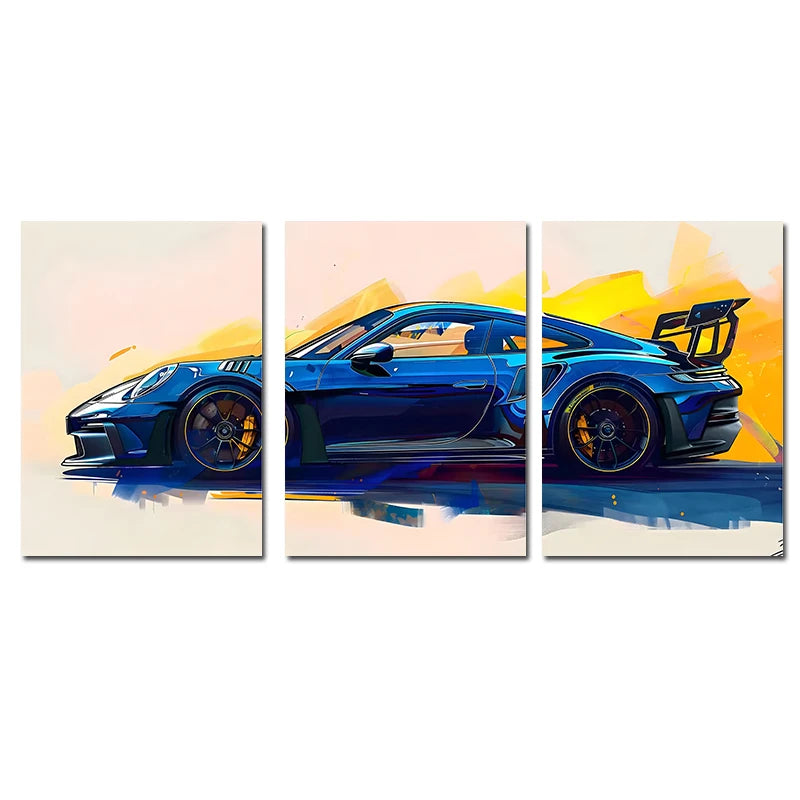 3Pcs Porsche GT3RS (992) Posters
