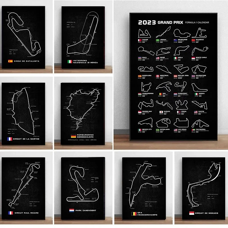 Racing Circuits Poster F1 2023