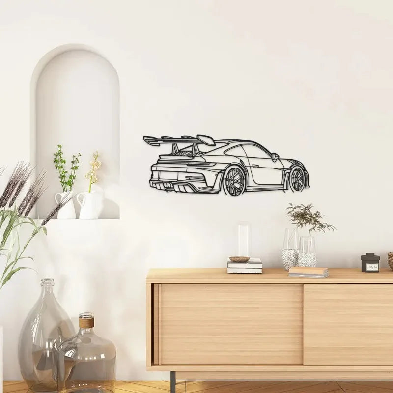 Car Metal Wall Art Porshe Gt3Rs (992)