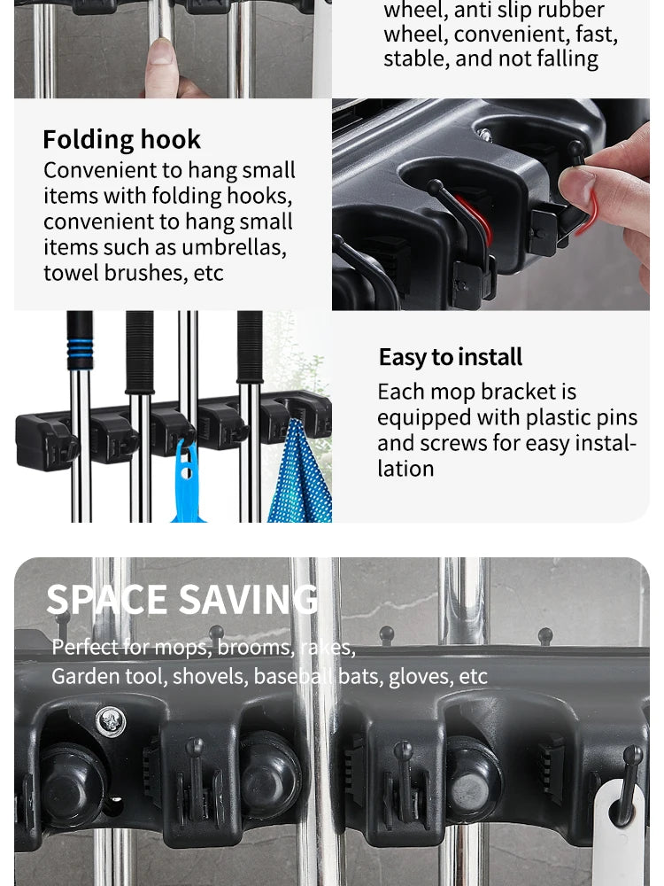 Wall Mounted Mop Holder