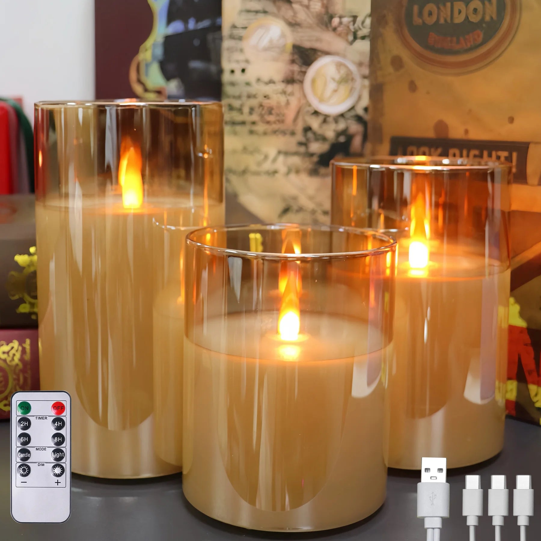 Rechargeable Flickering Flameless Candles