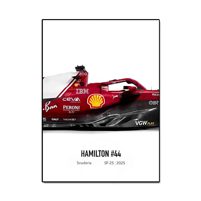 2025 Formula 1 Car Leclerc Or Hamilton Poster