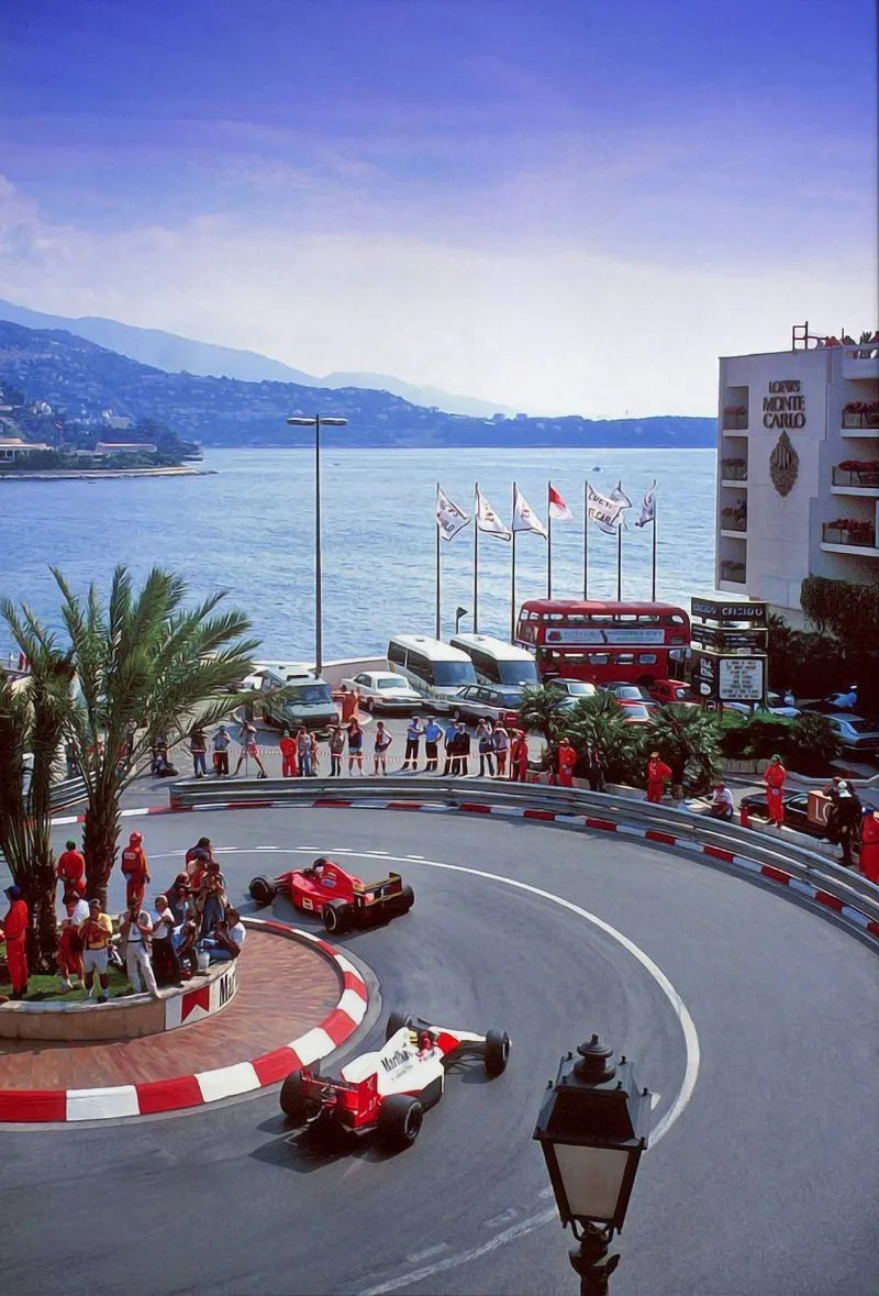 Motorsport Racing Track & Race Cars Poster