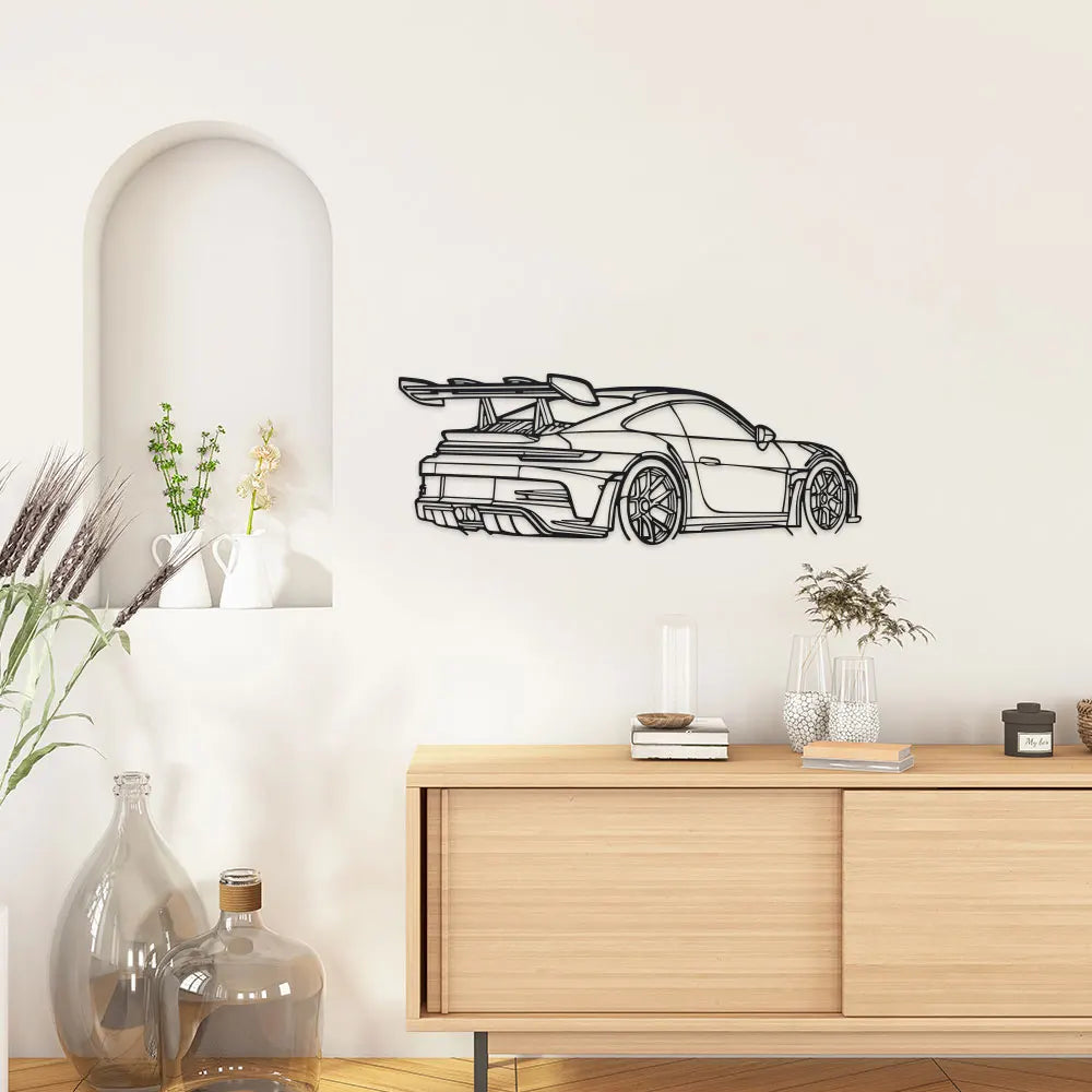 Car Metal Wall Art Porshe Gt3Rs (992)
