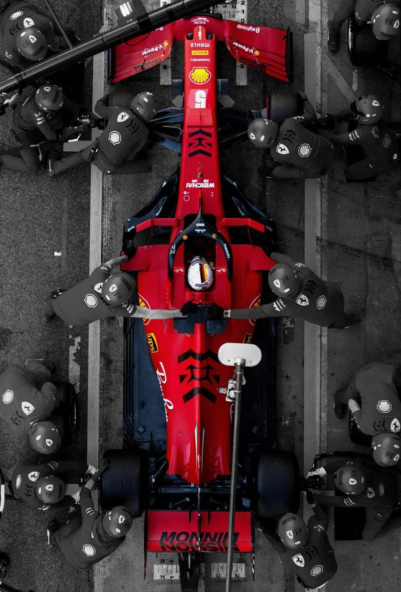 Motorsport Racing Track & Race Cars Poster