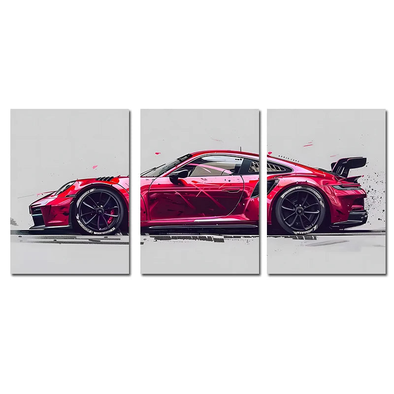 3Pcs Porsche GT3RS (992) Posters