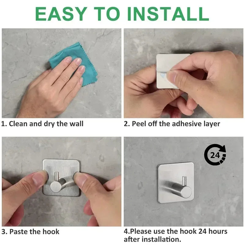 6Pcs Strong Adhesive Wall Hook