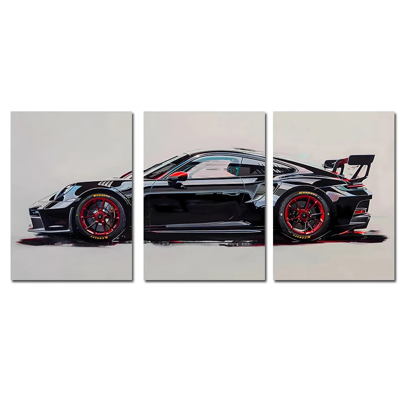 3Pcs Porsche GT3RS (992) Posters