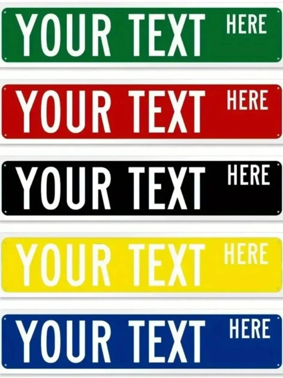 Personalized Customizable Metal Sign
