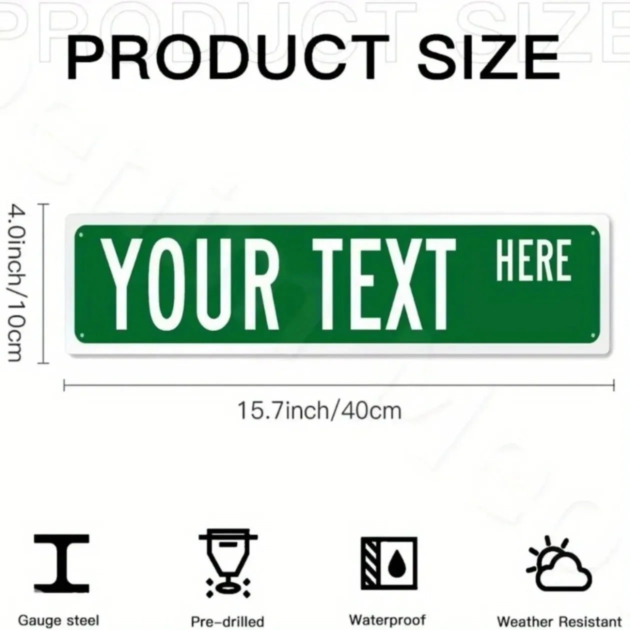 Personalized Customizable Metal Sign