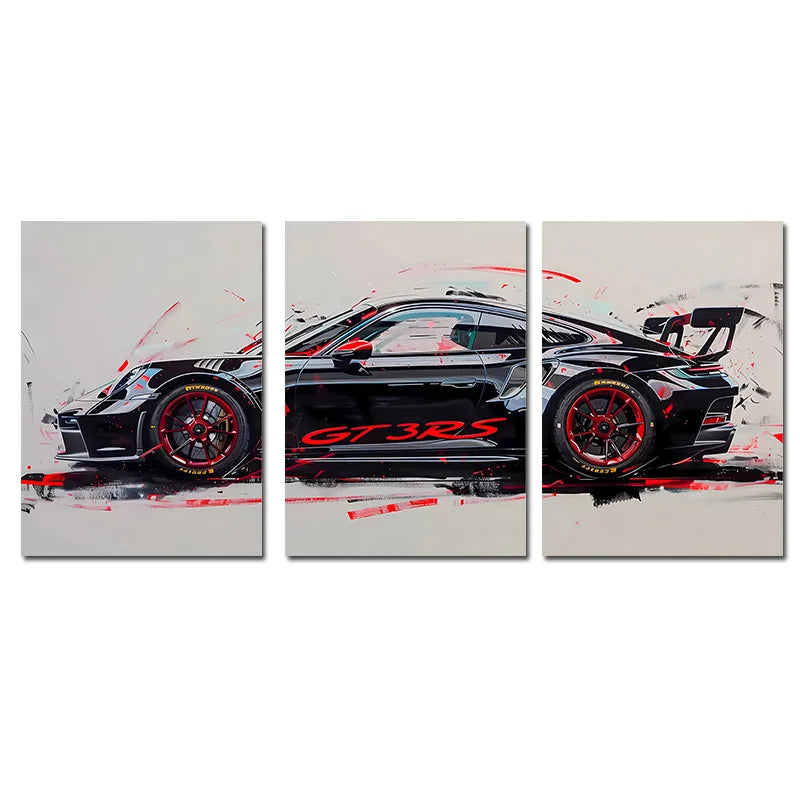 3Pcs Porsche GT3RS (992) Posters
