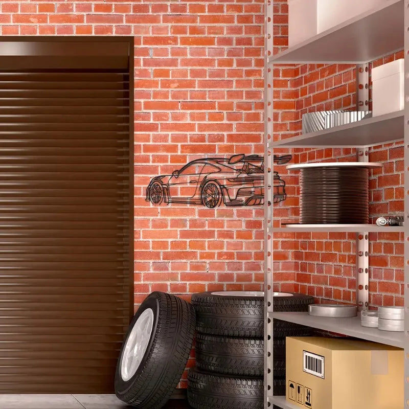 Car Metal Wall Art Porshe Gt3Rs (992)