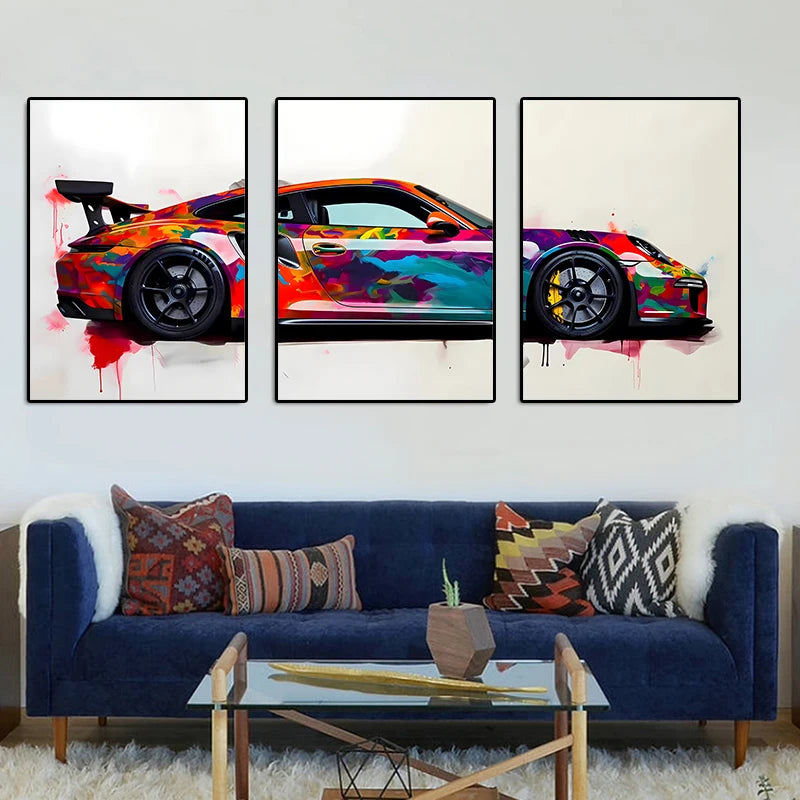 3Pcs Porsche GT3RS (992) Posters