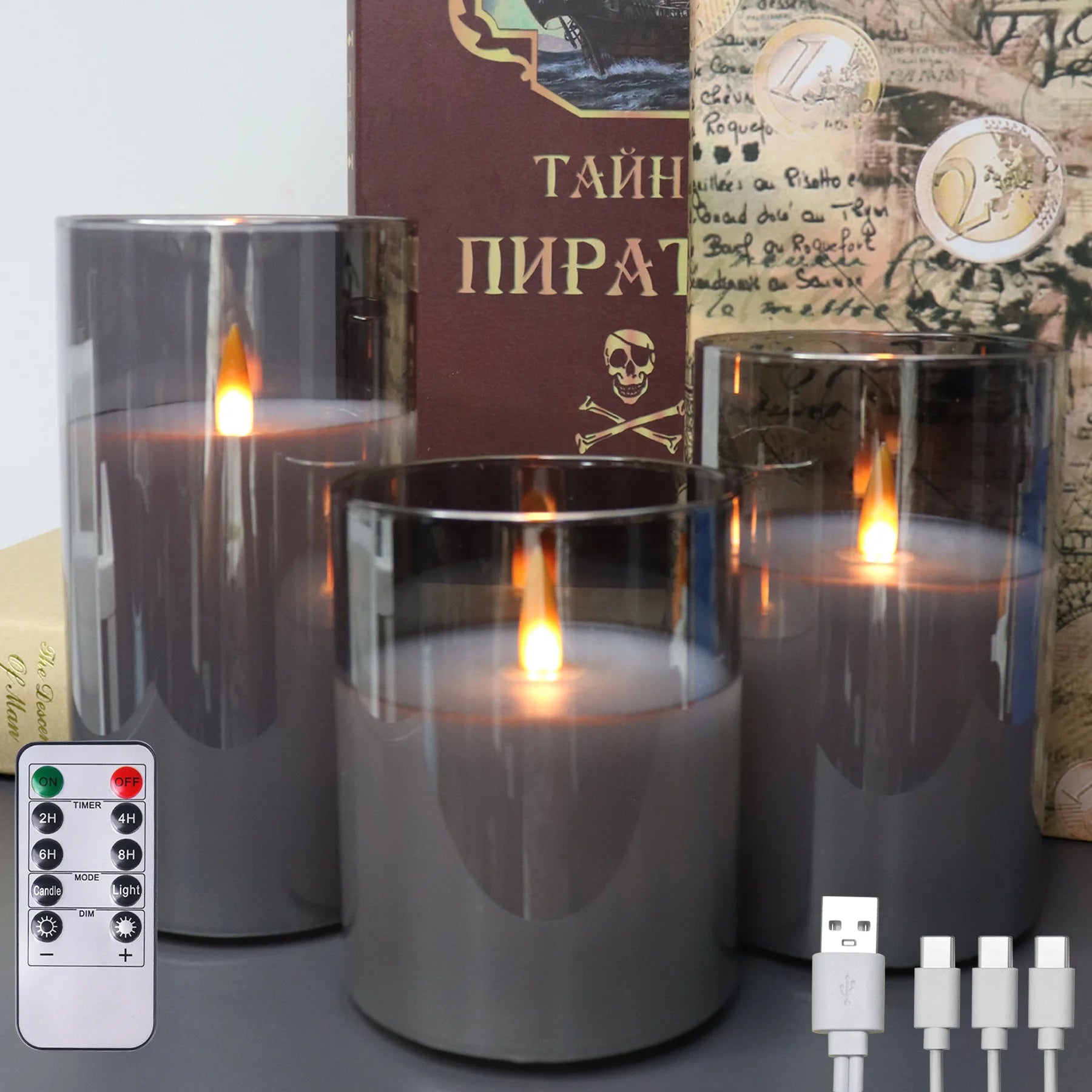 Rechargeable Flickering Flameless Candles