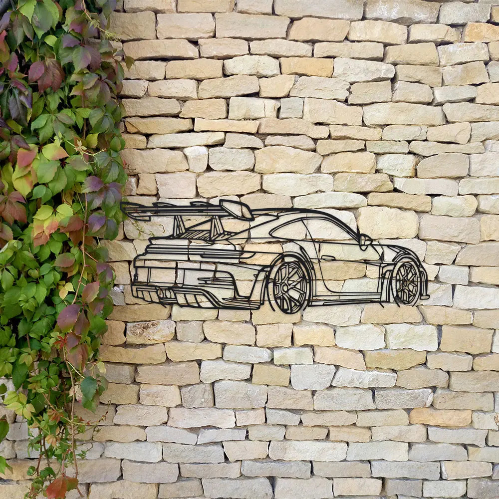 Car Metal Wall Art Porshe Gt3Rs (992)