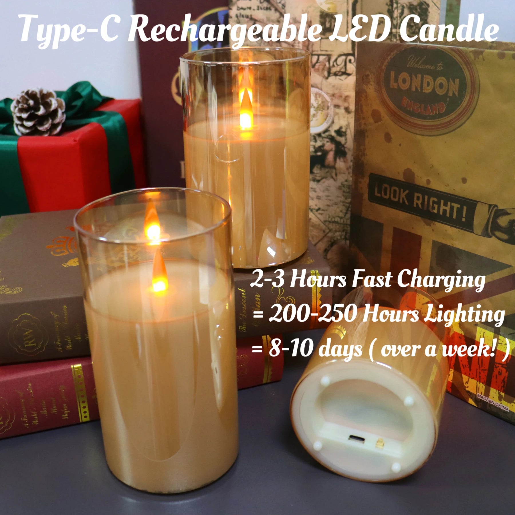 Rechargeable Flickering Flameless Candles