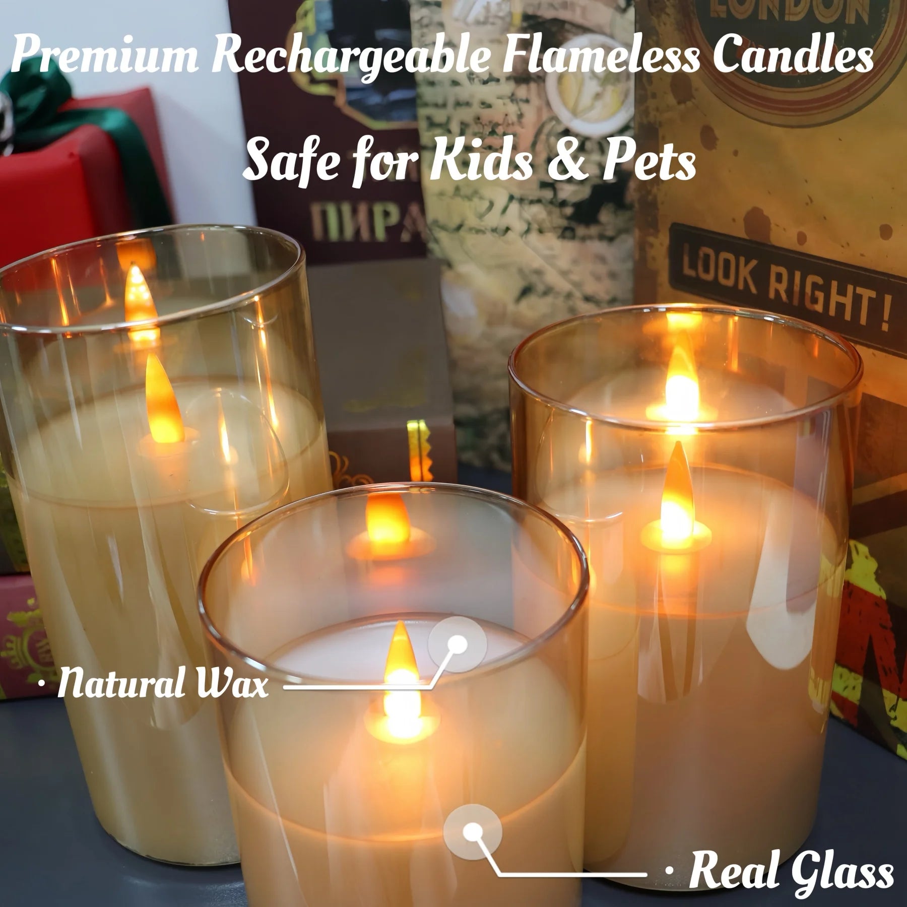 Rechargeable Flickering Flameless Candles