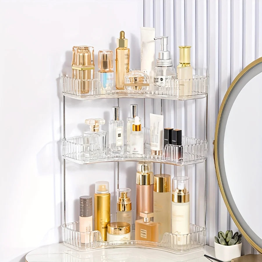 Three-Tier Corner Bathroom Rack